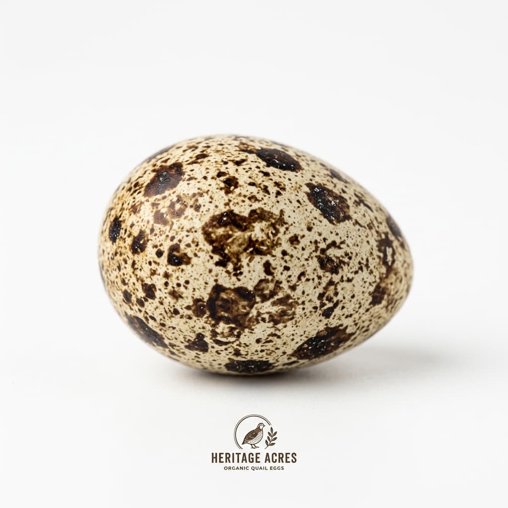 Single organic quail egg
